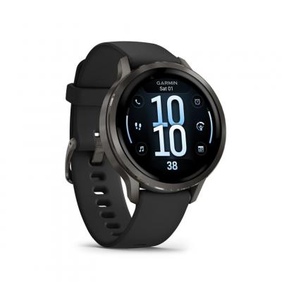 GARMIN Venu 4 noir et gray- bracelet silicone noir - 41mm