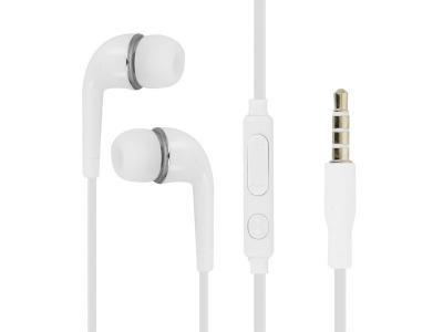 AVIZAR Ecouteurs Filaires Jack 3.5mm Son Clair Micro et T&eacute;l&eacute;commande C&acirc;ble Plat Blanc