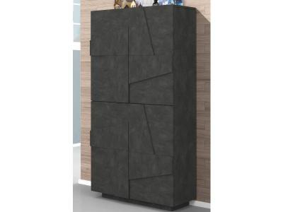 Dmora Meuble &agrave; chaussures moderne en bois gris cendr&eacute;