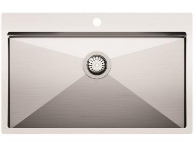  &Eacute;vier inox - 1 bac sans &eacute;gouttoir - luna 100m 