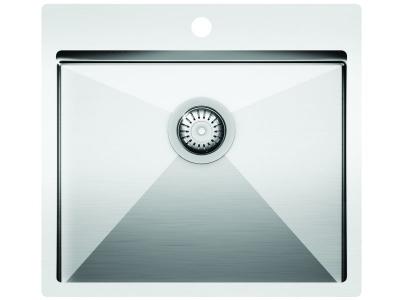  &Eacute;vier inox - 1 bac sans &eacute;gouttoir - luna 100n 