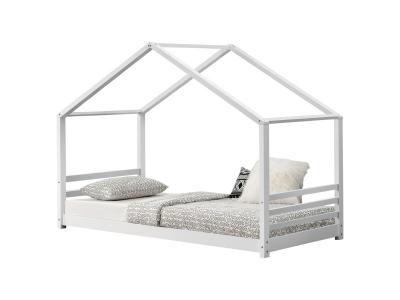 EN.CASA Lit D'enfant Design Maison Vard&oslash; Pin 90 X 200 Cm Blanc Mat []