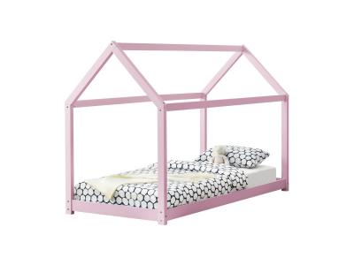 EN.CASA Lit Enfant Design Maison Netstal 200 x 90 cm Rose []