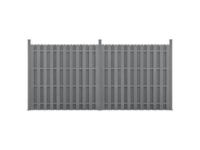 NEU.HOLZ R&eacute;glez 2 panneaux de jardin r&eacute;sistants et robustes 185x376cm diff&eacute;rentes couleurs taille : Gris