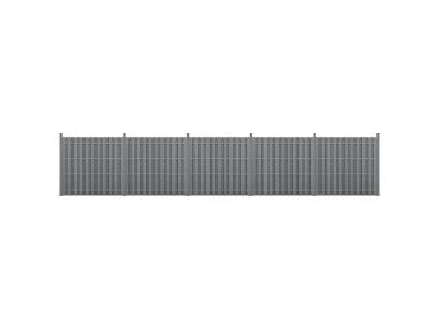 NEU.HOLZ R&eacute;glez 5 panneaux de jardin r&eacute;sistants et robustes 185x932 cm Diverses couleurs taille : Gris