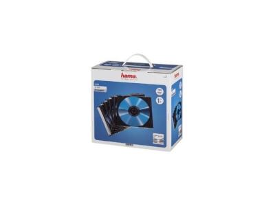 HAMA  00051270 bo&icirc;tier cd `slim` - bo&icirc;te de 100 -transparent et noir