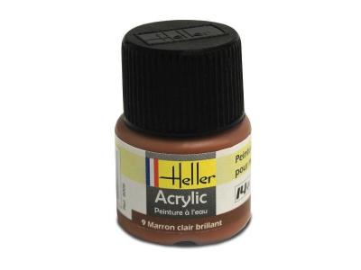 HELLER Peinture Acrylique Marron Clair Brillant 9009 