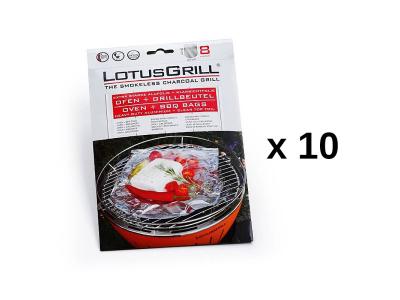 LOTUSGRILL  10 lots de 8 papillottes pour barbecue - lot10-gb-al-m