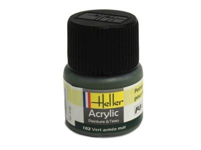 HELLER Peinture Acrylique Vert Armee Mat 9102 