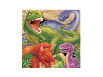MISTERFIESTA Party Parade 16 Serviettes en Papier Anniversaire Dinosaures 33 x 33 cm - Color&eacute; - Taille Unique
