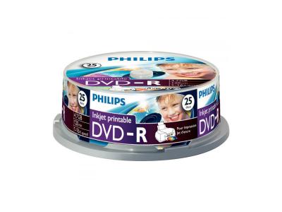 PHILIPS  - 25 x DVD-R - 4.7 Go 16x - surface imprimable - spindle