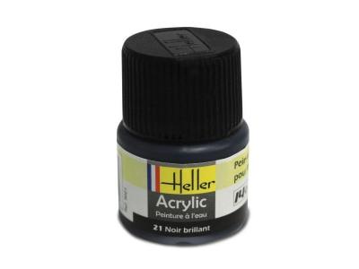 HELLER Peinture &agrave; maquette  Noir Brillant acrylique 12ml- - Peinture &agrave;