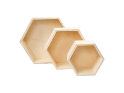 CC Hobby Bo&icirc;tes de rangement , hexagonales, h: 14,8+19+24,2 cm, prof.