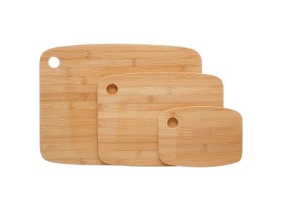 SECRET DE GOURMET  - 3 planches &agrave; d&eacute;couper en bambou - 37 x 28 - Marron