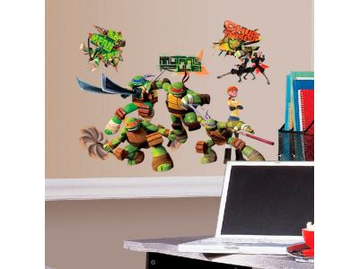 ROOMMATES  stickers muraux Vinyle Tortues Ninja mutantes adolescentes 30 pi&egrave;ces 