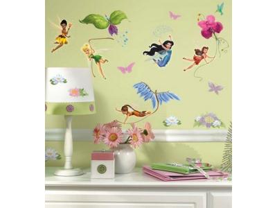 ROOMMATES  stickers muraux Disney Fairies vinyle 30 pi&egrave;ces 