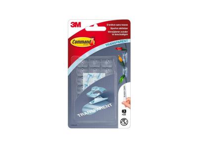 Set de 20 crochets d&eacute;co clip Command Transparent
