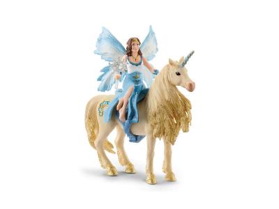Schleich Bayala Eyela Riding On Golden Unicorn Bleu 5-12 Years