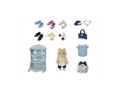 SYLVANIAN FAMILIES La valisette de mode  Grande s&oelig;ur chien Caramel