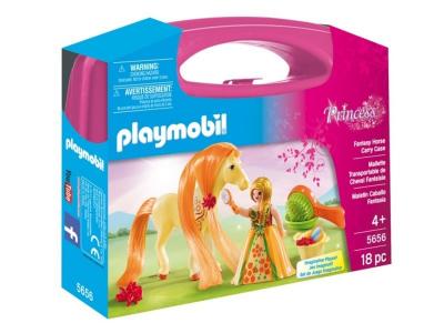 Playmobil Princess 5656 Valisette Princesse et cheval &agrave; coiffer 