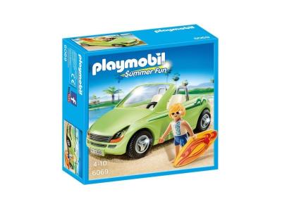 Playmobil Summer Fun 6069 Surfeur et voiture d&eacute;capotable 