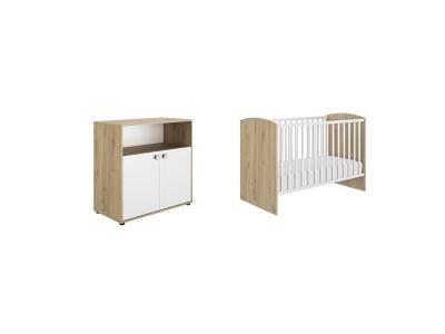  Ensemble b&eacute;b&eacute; ARTHUR Bois Marron 60x120 cm