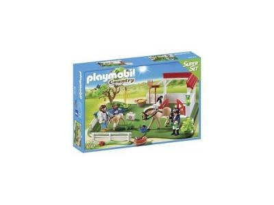 PLAYMOBIL 6147 Super Set Paddock avec chevaux