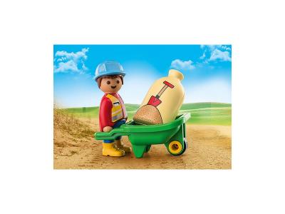 PLAYMOBIL - 70409 - PLAYMOBIL 1.2.3 - Ouvrier avec brouette