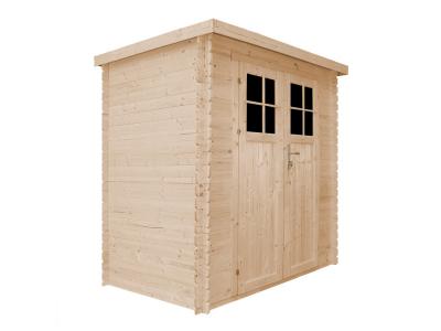 TIMBELA Abri de jardin en bois 2.63m&sup2;  - Ep. 19 mm - 239x142 cm - Plancher NON inclus - M310F