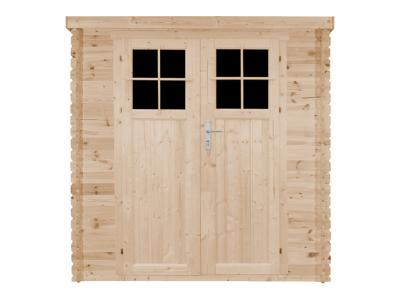 TIMBELA  M309F+M309G Abri de jardin en bois H200 x l204 x L204 cm / 3.53 m2 AVEC SOL TRAIT&Eacute;
