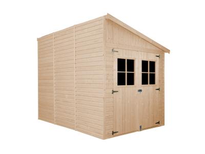 TIMBELA Abri de Jardin en Bois 6,02 m2 -  M339A+M339G - AVEC LES PLANCHERS IMPR&Eacute;GN&Eacute;