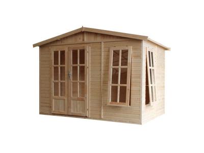 TIMBELA Abri de jardin en bois 6 m2 - avec des bardeaux bitumineux -  M334FB+H334FBRED 
