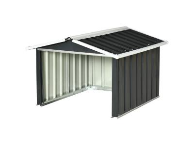 OUTSUNNY Garage tondeuse robot - abri de jardin robot-tondeuse - t&ocirc;le acier gris
