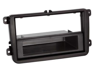 ACV Adaptateur de fa&ccedil;ade 2-DIN avec vide poche Seat / Skoda / VW noir