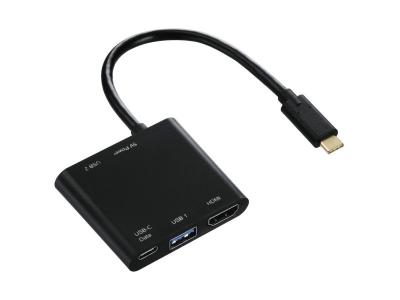 HAMA Adaptateur multiport usb-c 4 en 1 pr 2xusb3.1, hdmi et usb-c (donn&eacute;es)