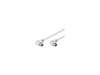 GENERIQUE C&acirc;ble d'antenne coud&eacute; M/F 75 ohm couleur Blanc 10 m