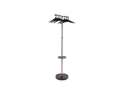 ALBA Portemanteau STILY acier 4 double Pat&egrave;res - &Oslash; 35,5 x H 177 cm-Noir
