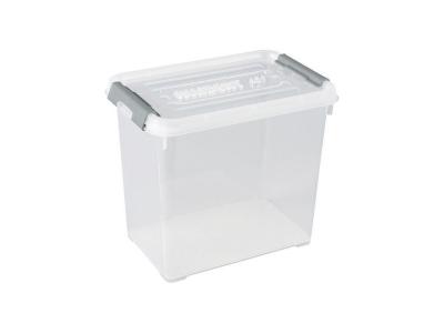 Allibert bo&icirc;te de rangement handy plus - clips gris - couvercle transparent - 9 l