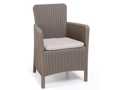 KETER Allibert Chaise de salle &agrave; manger de jardin Trenton Cappuccino 226454