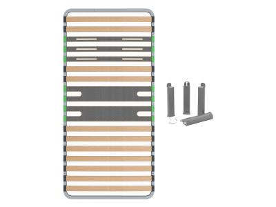 ALTOBUY Pack Sommier 16 Lattes 90x200cm + Pieds Gris - ALTOZONE -  