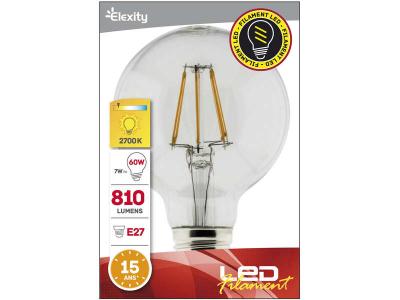 ZENITECH Ampoule D&eacute;co filament LED Globe 7W E27 810lm 2700K (blanc chaud)