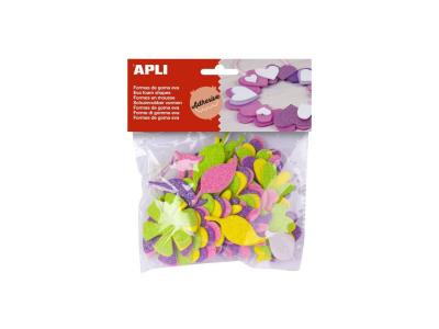GENERIQUE Apli pochette de 48 fleurs en mousse - adh&eacute;sive a paillettes