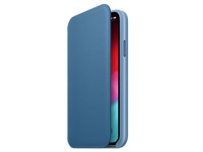 APPLE  &eacute;tui folio en cuir bleu iphone xs MRX02ZM/A