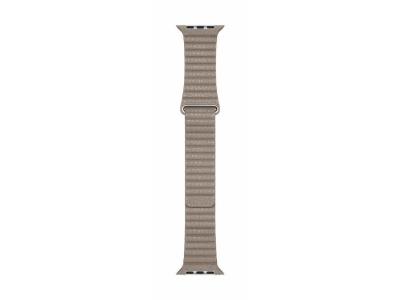 APPLE  watch bracelet en cuir gris sable (44 mm) - large MTHD2ZM/A