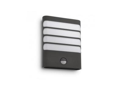 PHILIPS Applique ext&eacute;rieure d&eacute;tecteur Raccoon IR LED IP44 H16 cm - Anthracite