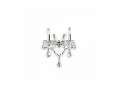 IDEAL LUX Applique murale Chrom&eacute;e en cristal FLORIAN 2 ampoules
