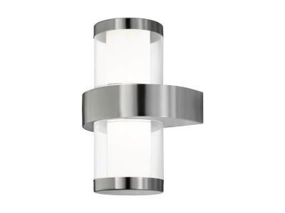 EGLO Applique verticale rectiligne beverly 1 led h27 cm ip44 - inox
