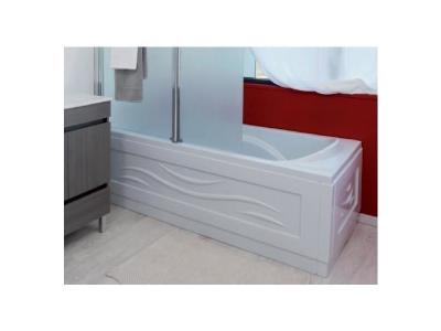 Baignoire rectangulaire accoudoirs pieds - Blanc - 160x70x55.2cm