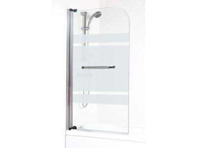ONDEE - Pare-baignoire OLAME - Paroi 80x140x0,4cm - Verre tremp&eacute; s&eacute;r. - Finitions chrom&eacute;