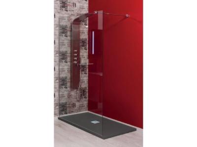 ONDEE  - Paroi ITALIENNE - Paroi 100x200x0,8cm - Verre tremp&eacute; - Transparent